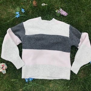 Gray and Light Pink Sweater